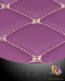 Car Trunk Mat Purple ( Beige Stitch ) Diamond