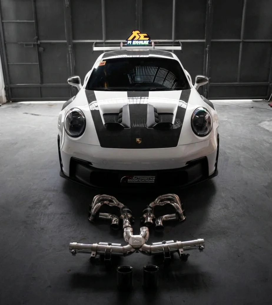 Fi Porsche 992 GT3 / RS | 2021+ Race Version Exhaust (CATLESS) (Silver)